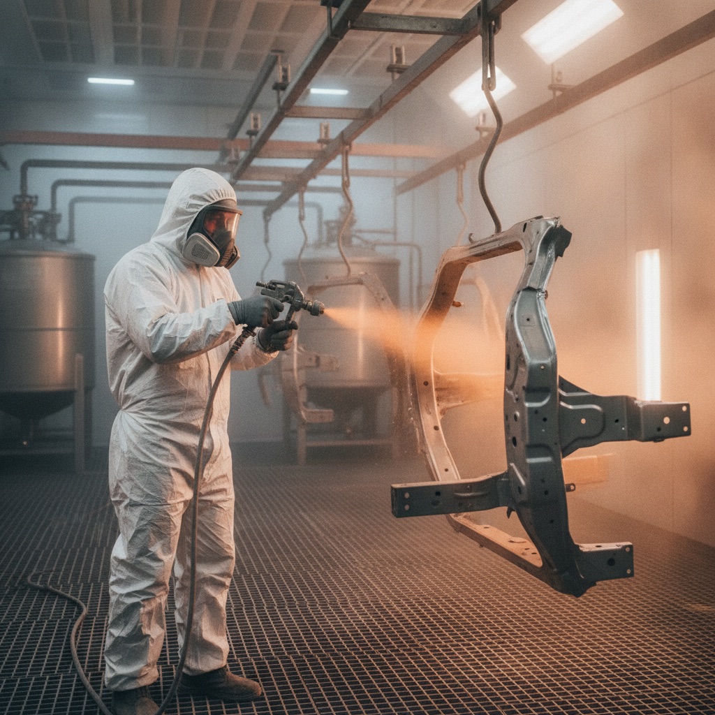 Aplicación de recubrimiento industrial en línea de pintura